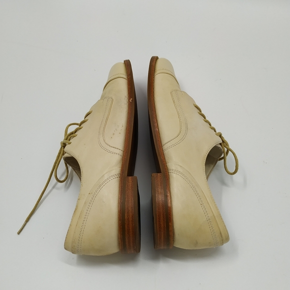 VIA SPIGA Beige Designer Casual Round Toe Lace Up Oxfords 7M Preown - Picture 13 of 13